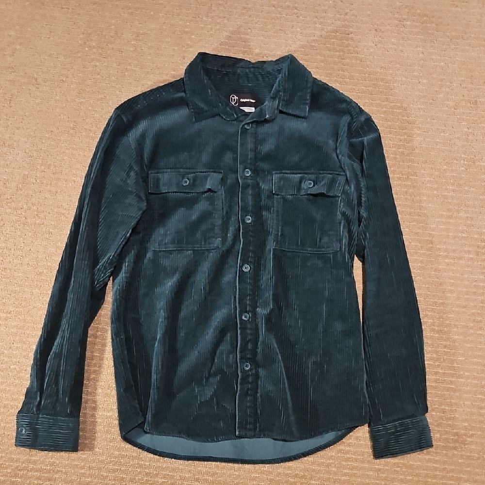 Original Use Dark Green Corduroy Shirt
